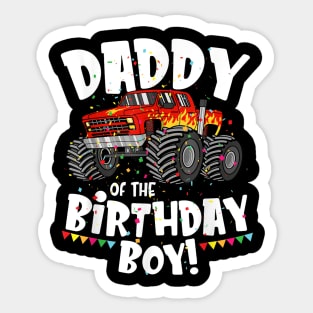 Monster Truck Daddy Of The Birthday Boy Sticker